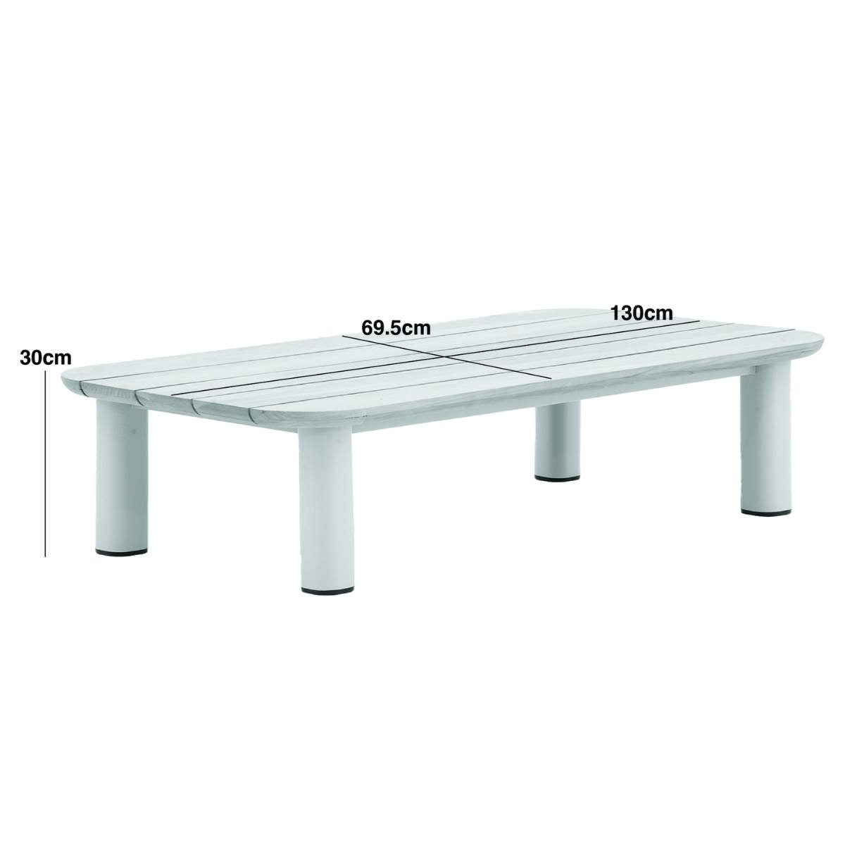 Maze Sicily Teak Rectangular Coffee Table - Latte