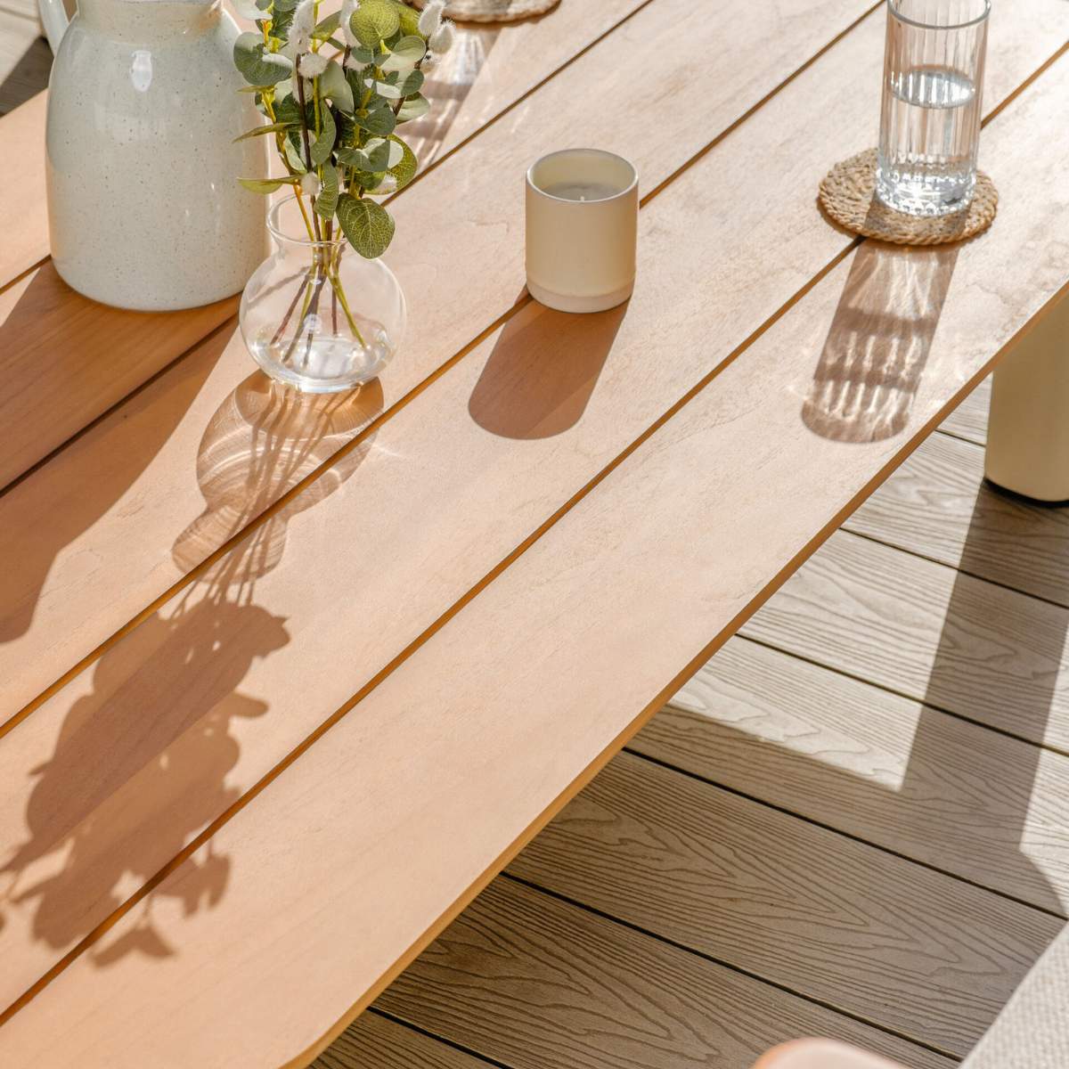 Maze Sicily Teak Rectangular Coffee Table - Latte
