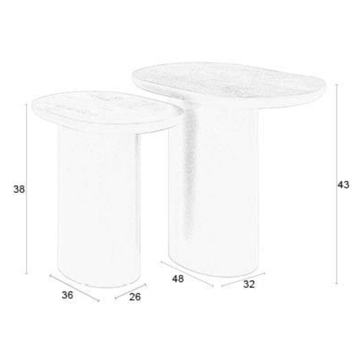Beau&Co Side Table Bela (Set of 2)