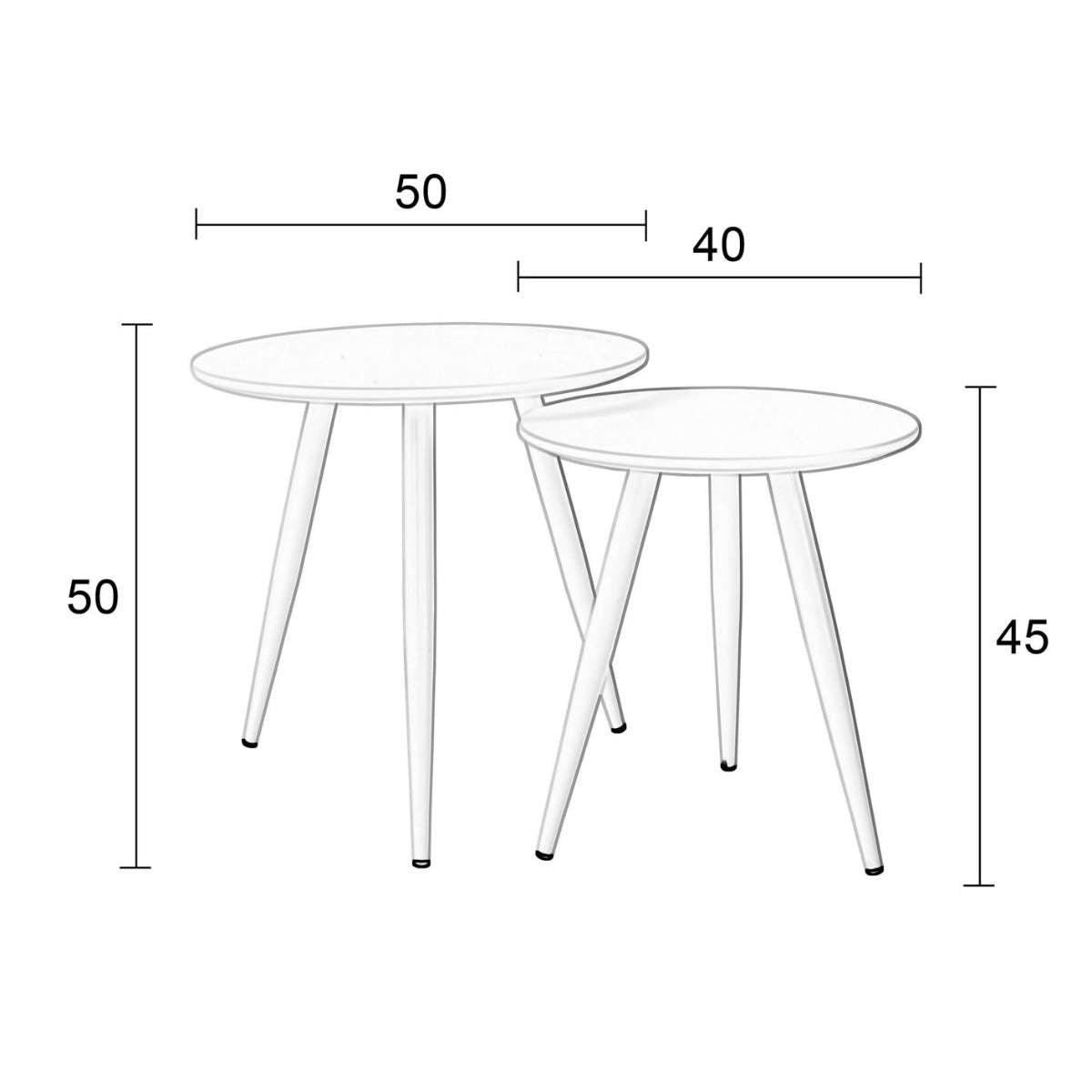 Beau&Co Side Table Daven Set Of 2