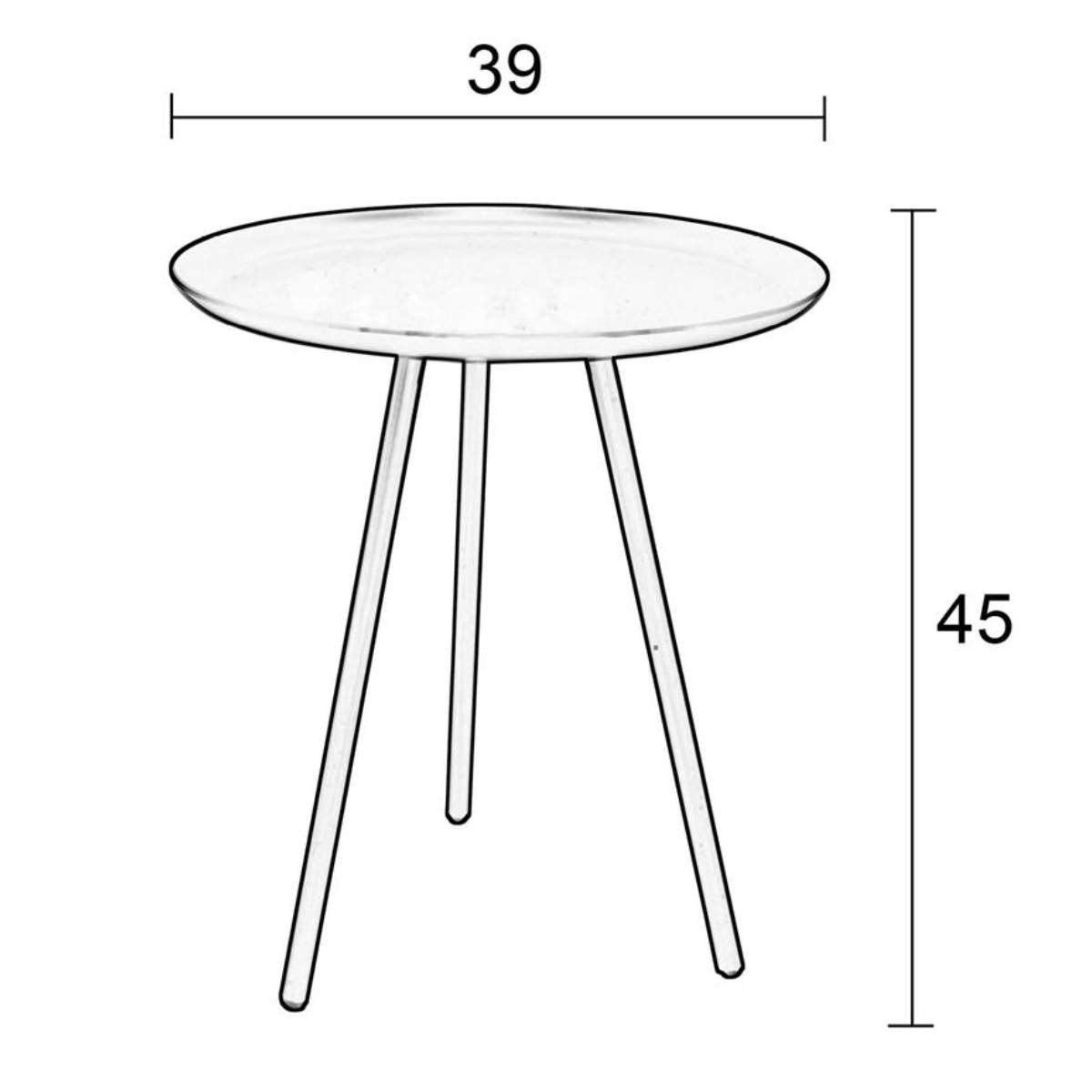 Beau&Co Side Table Frost Copper
