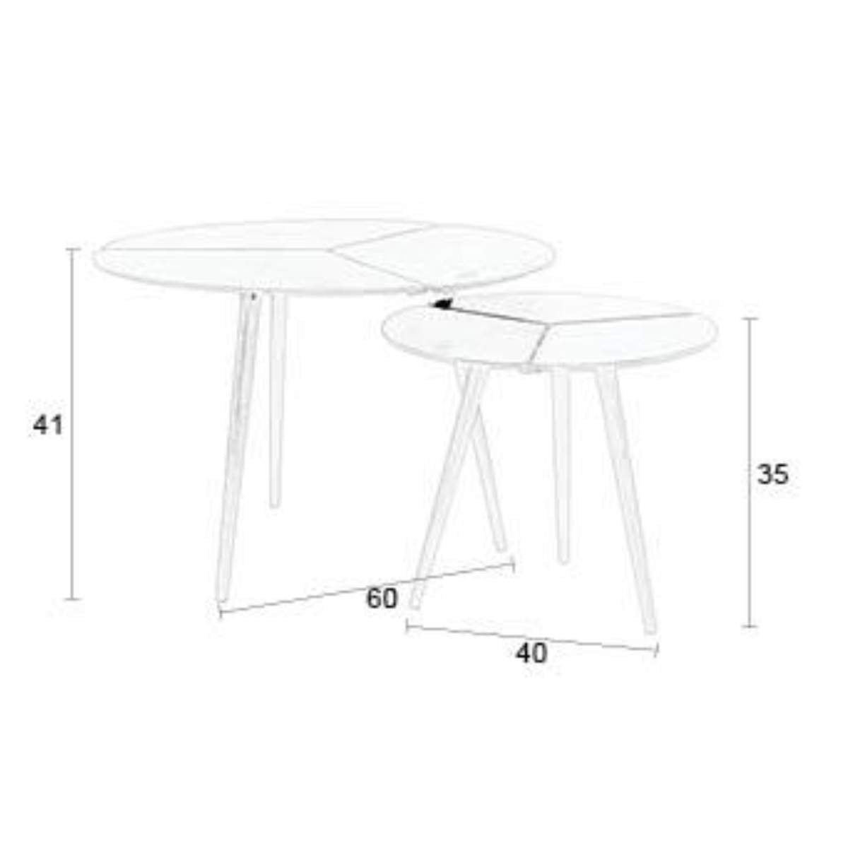 Beau&Co Side Table Kourdebour (Set of 2)