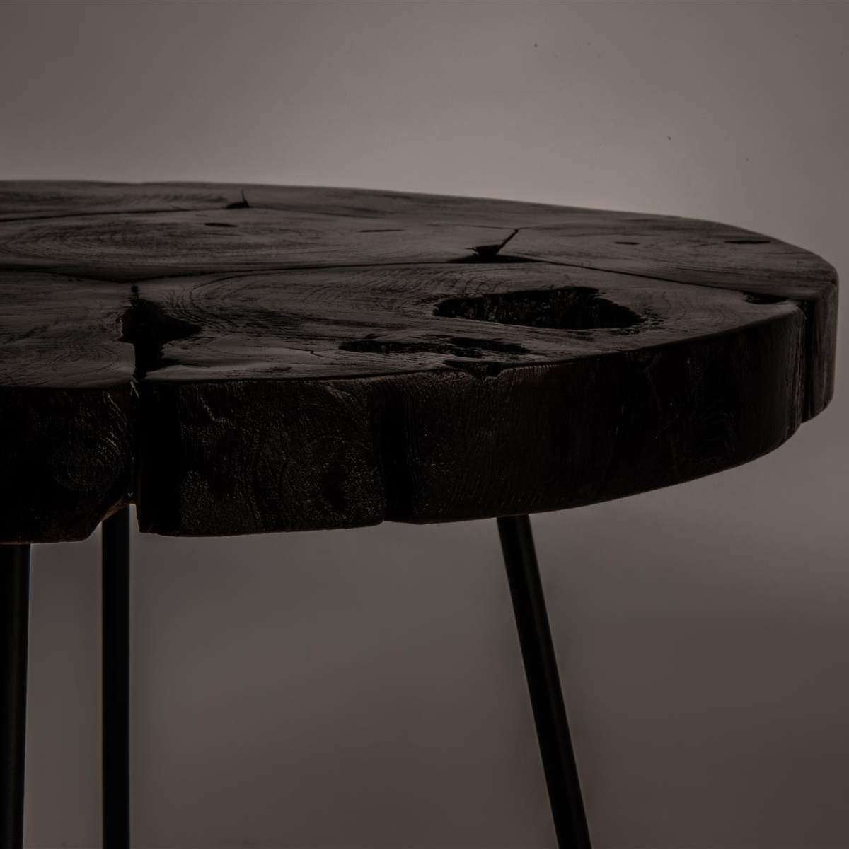Dutch Bone Side Table Kraton Chocolate Black L