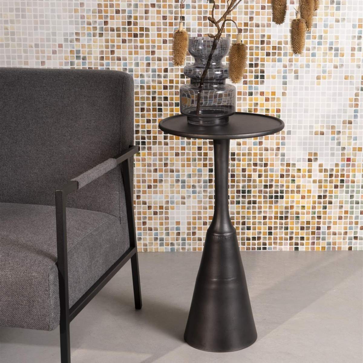 White Label Living Side Table Noah Antique