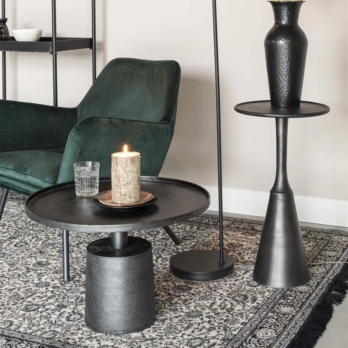 White Label Living Side Table Noah Antique