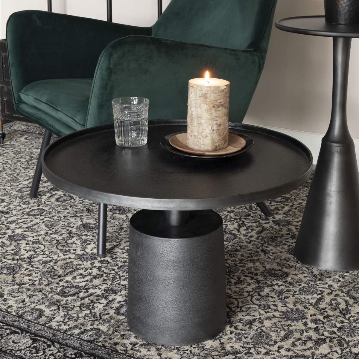 White Label Living Side Table Noah Antique