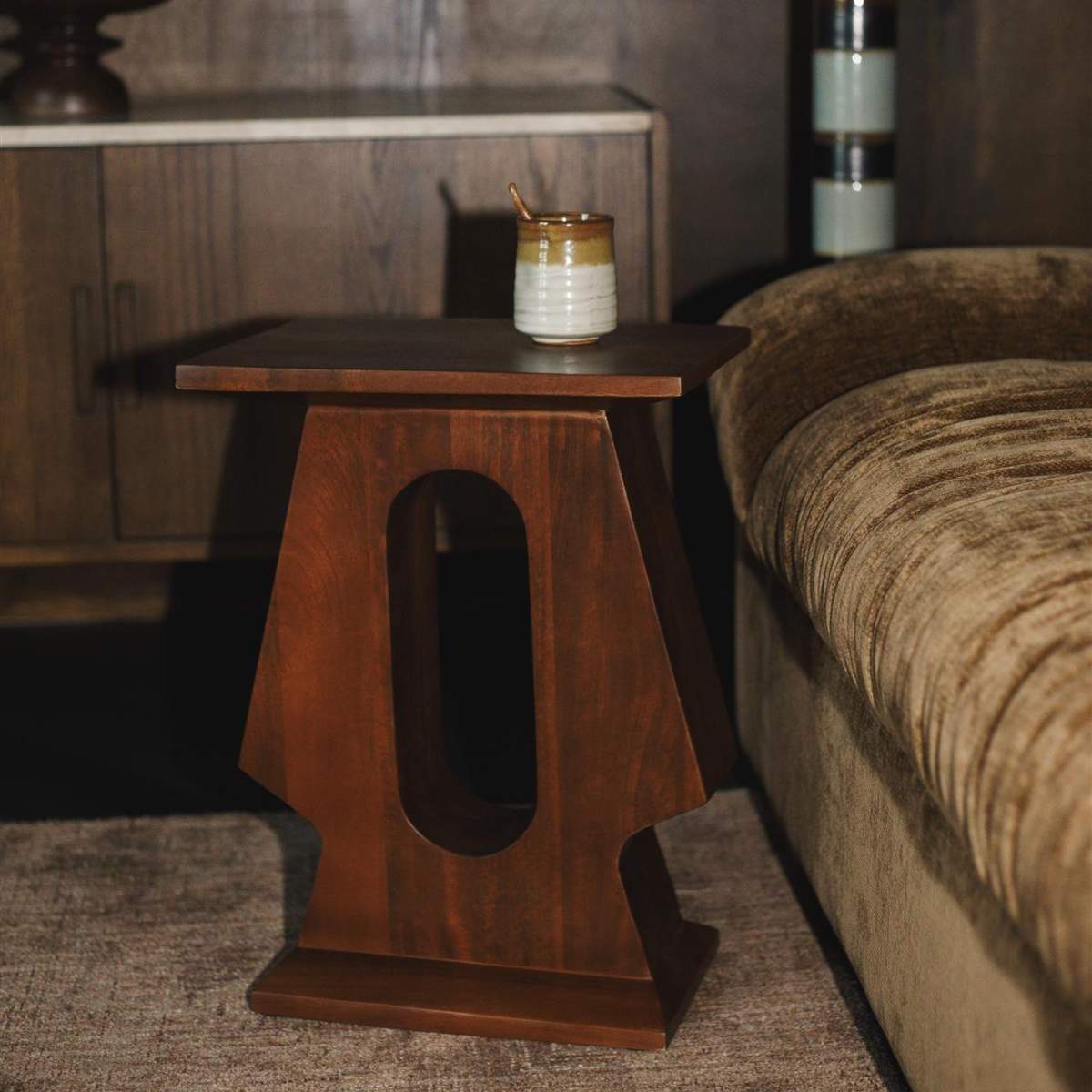 Dutch Bone Side Table Pilaster