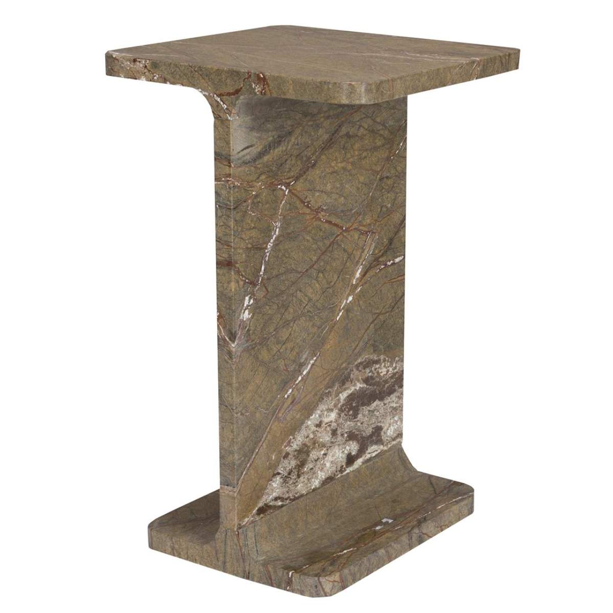 Dutch Bone Side Table Satpura Brown Marble