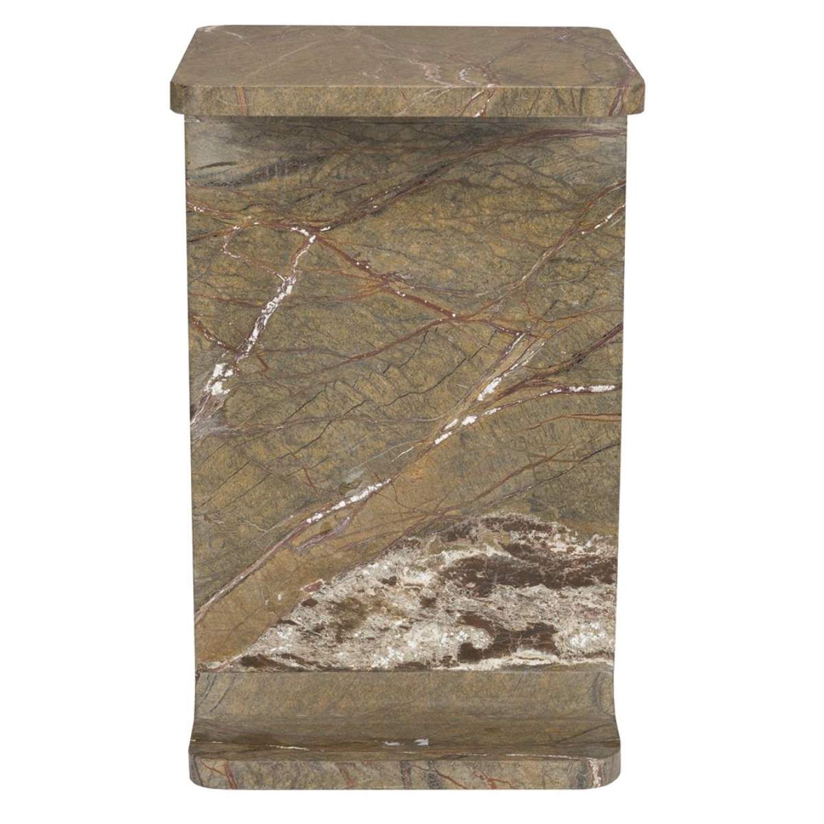 Dutch Bone Side Table Satpura Brown Marble