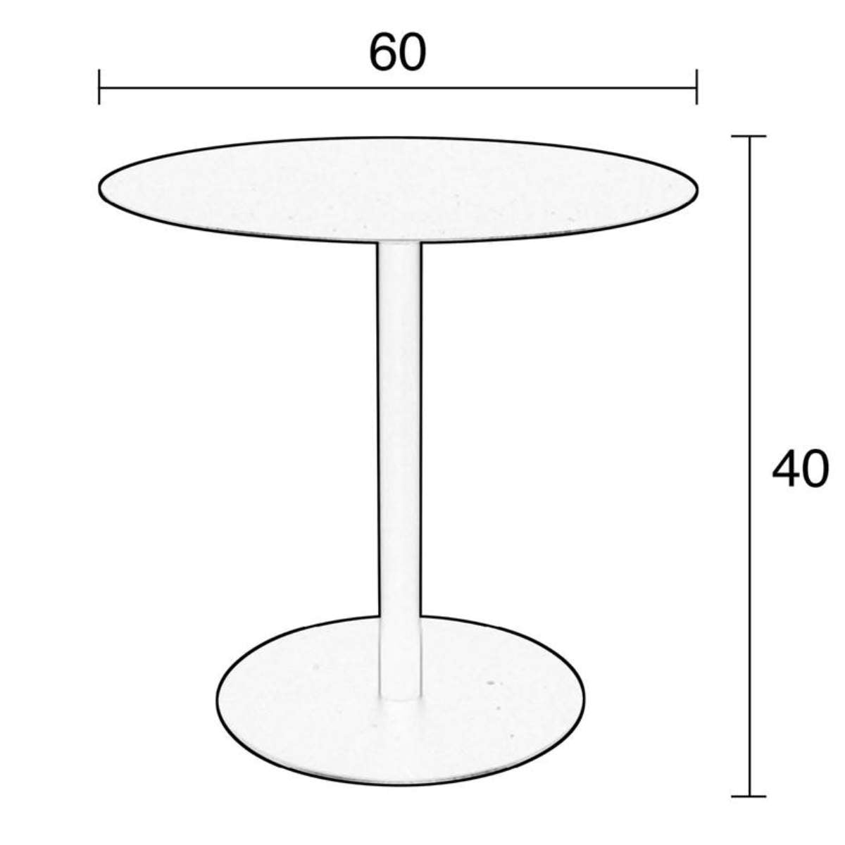 Zuiver Side Table Snow Black Round