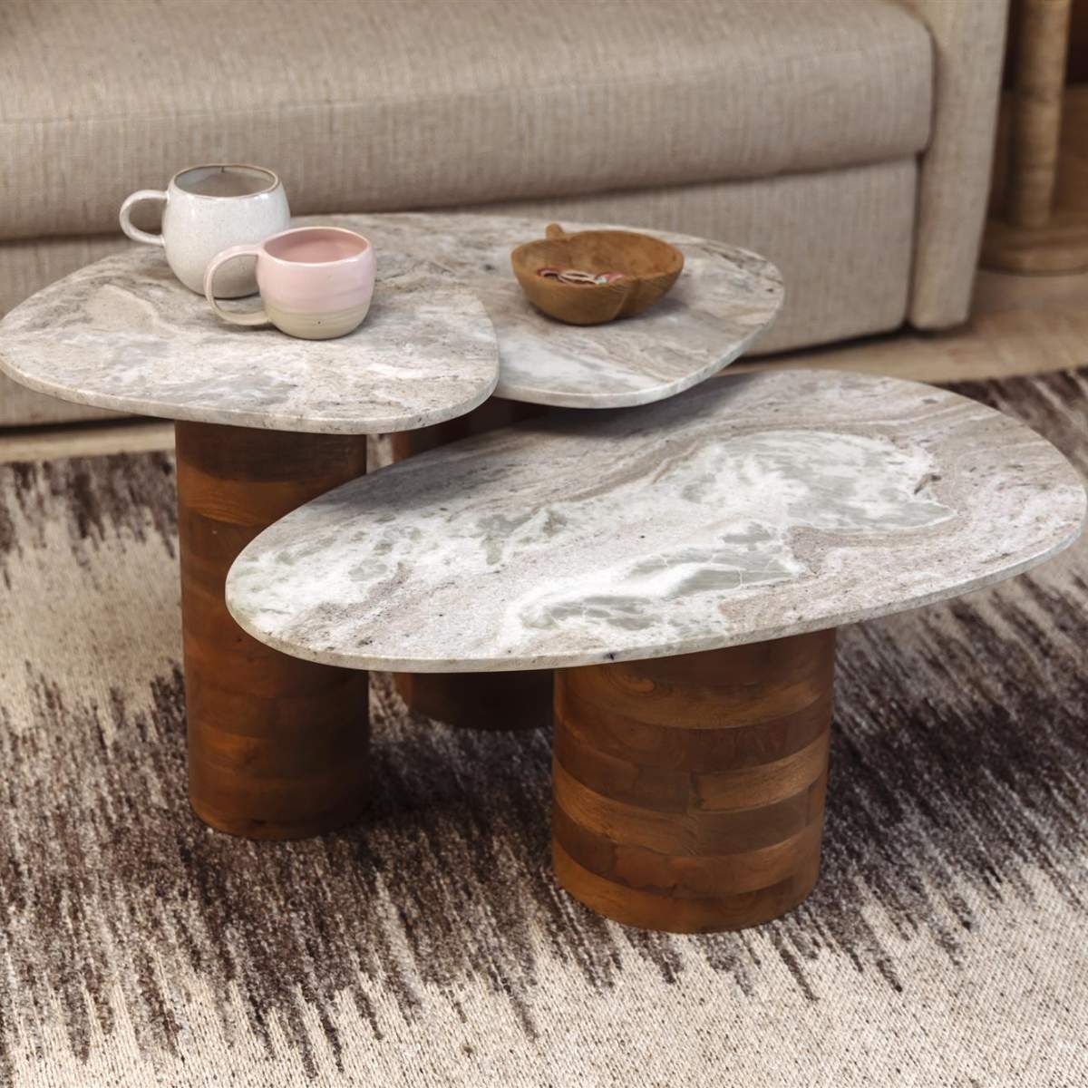 Dutch Bone Side Table Suki (Set of 3)