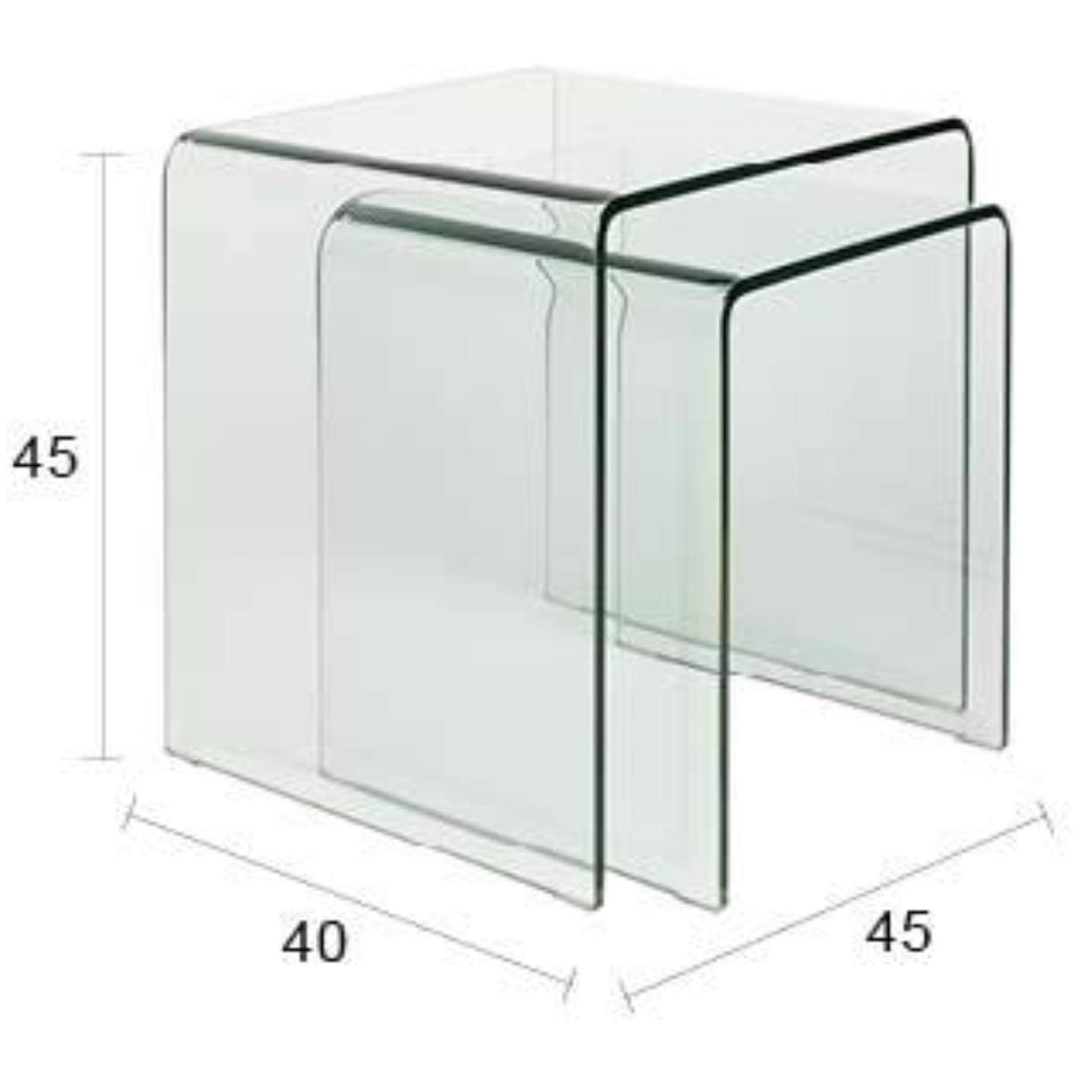 Dutch Bone Side Table Vetro Set of 2
