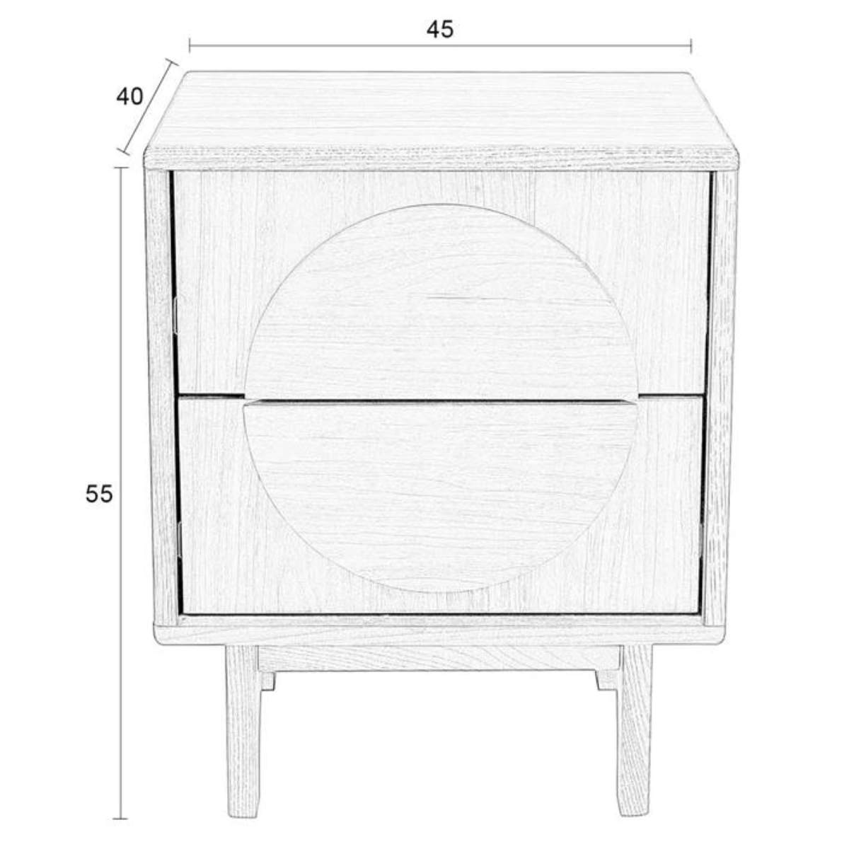 Zuiver Side Table / Bedstand Groove