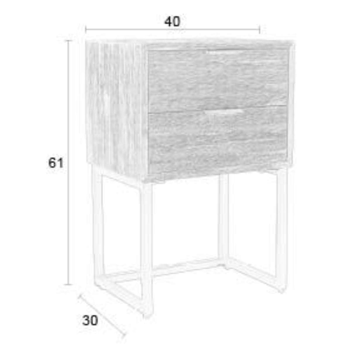 Beau&Co Side Table / Bedstand Webster