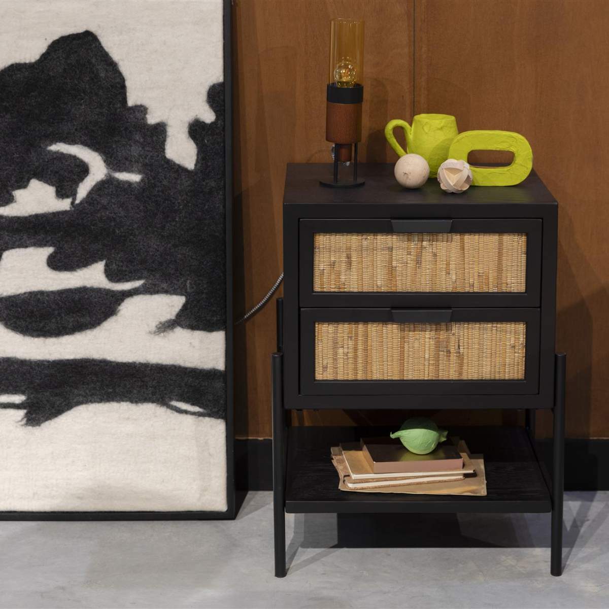 Dutch Bone Side Table / Bedstand Yasu Black