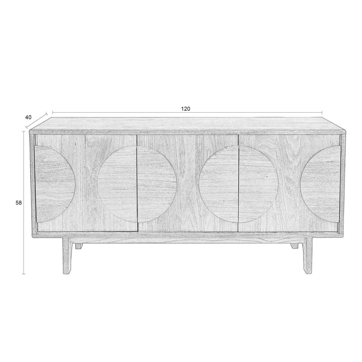 Zuiver Sideboard Groove 3 Doors