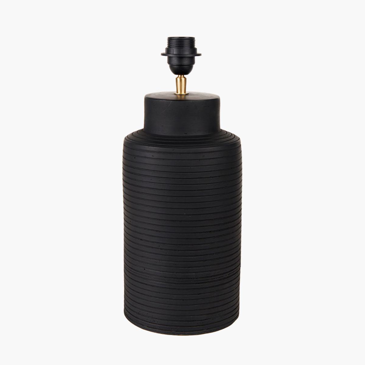 Pacific Lifestyle Sierra Black Tall Ribbed Terracotta Table Lamp Base