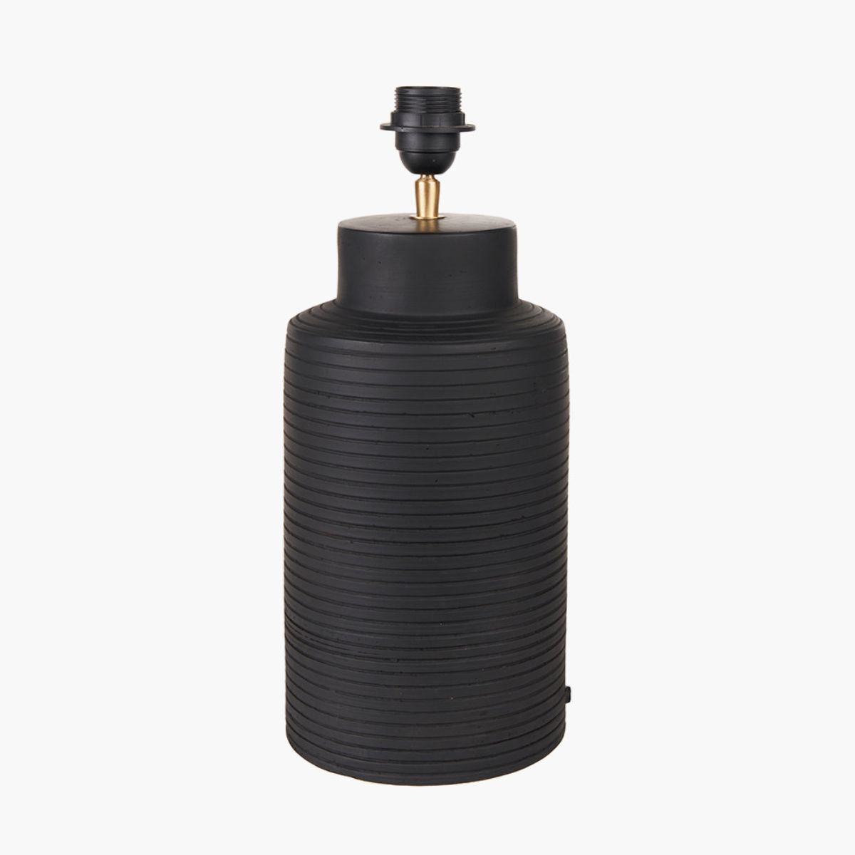 Pacific Lifestyle Sierra Black Tall Ribbed Terracotta Table Lamp Base