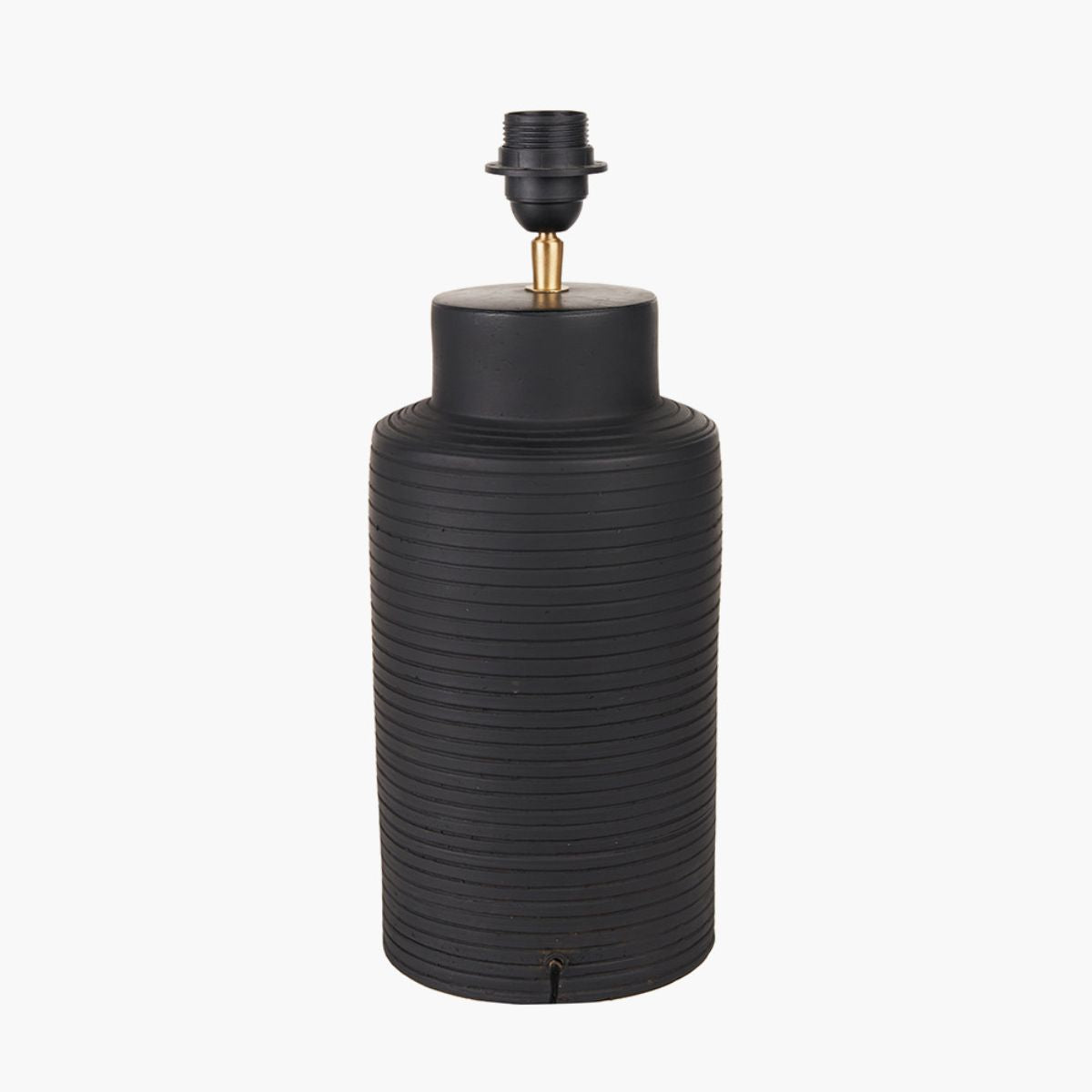 Pacific Lifestyle Sierra Black Tall Ribbed Terracotta Table Lamp Base
