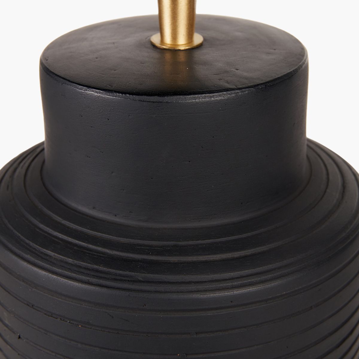 Pacific Lifestyle Sierra Black Tall Ribbed Terracotta Table Lamp Base
