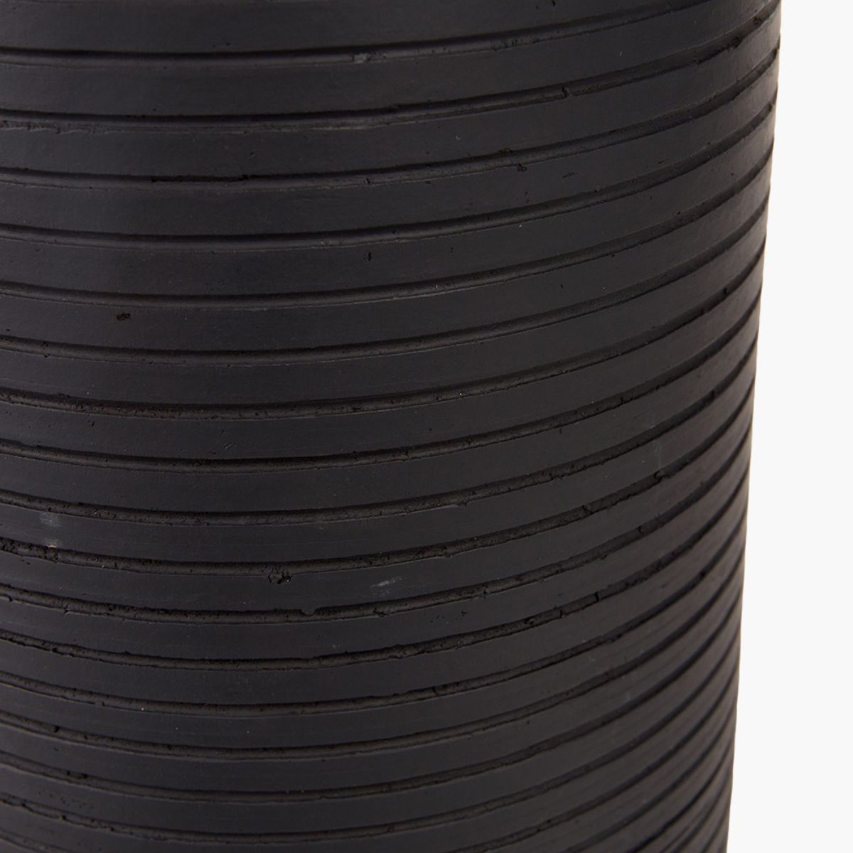 Pacific Lifestyle Sierra Black Tall Ribbed Terracotta Table Lamp Base