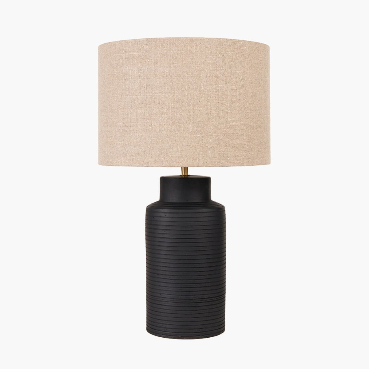 Pacific Lifestyle Sierra Black Tall Ribbed Terracotta Table Lamp Base
