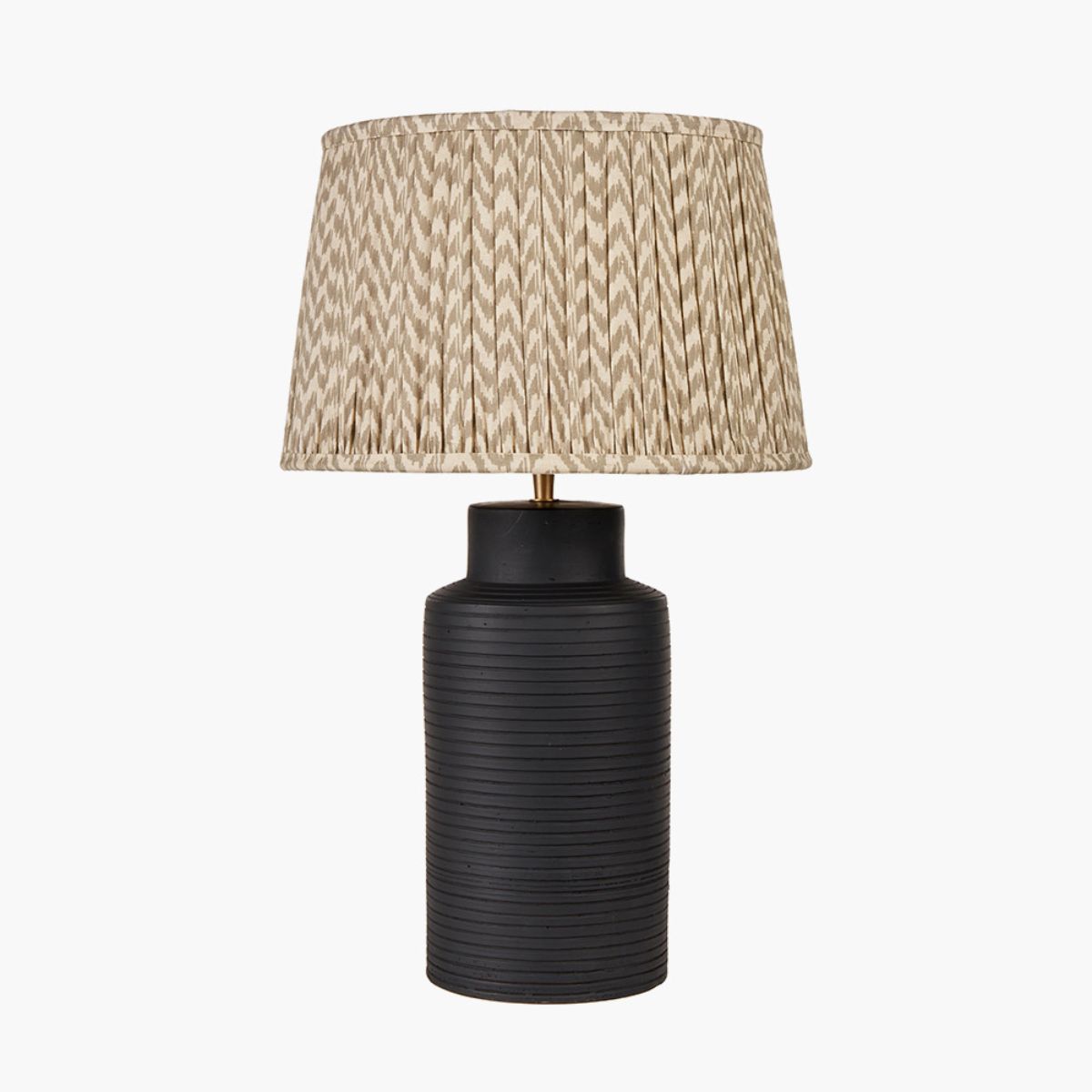 Pacific Lifestyle Sierra Black Tall Ribbed Terracotta Table Lamp Base