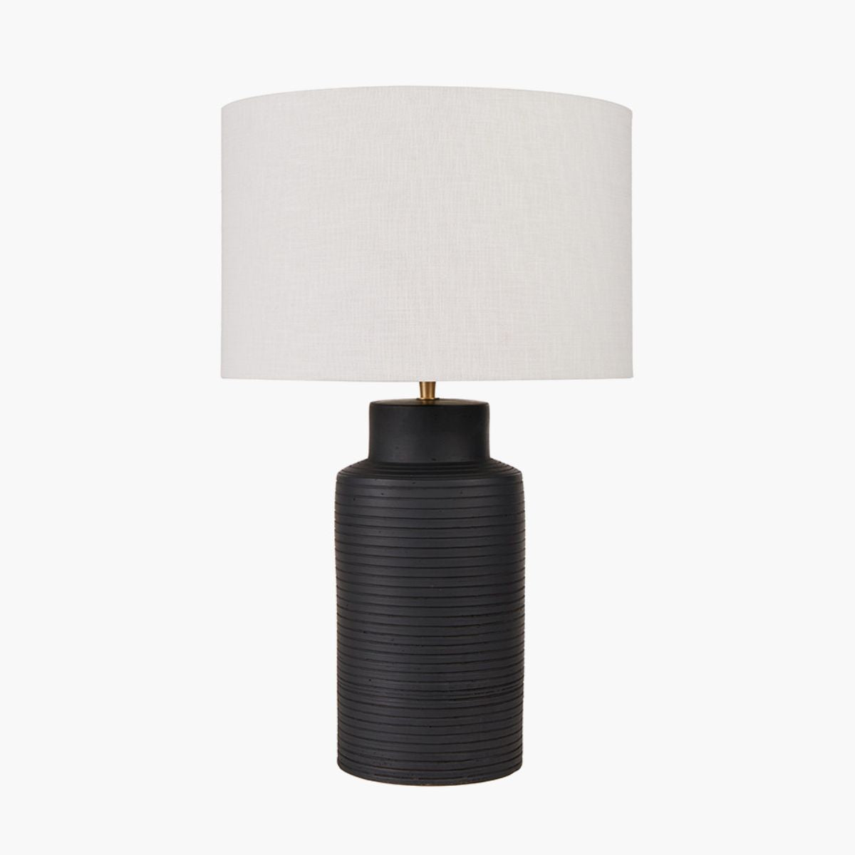 Pacific Lifestyle Sierra Black Tall Ribbed Terracotta Table Lamp Base