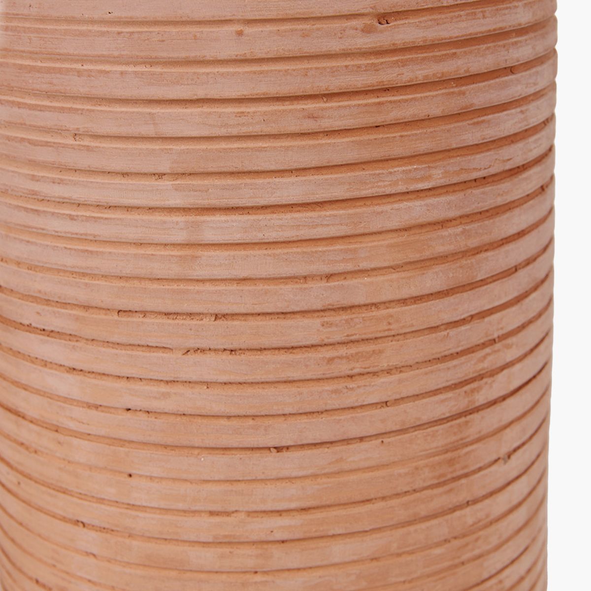 Pacific Lifestyle Sierra Natural Tall Ribbed Terracotta Table Lamp Base