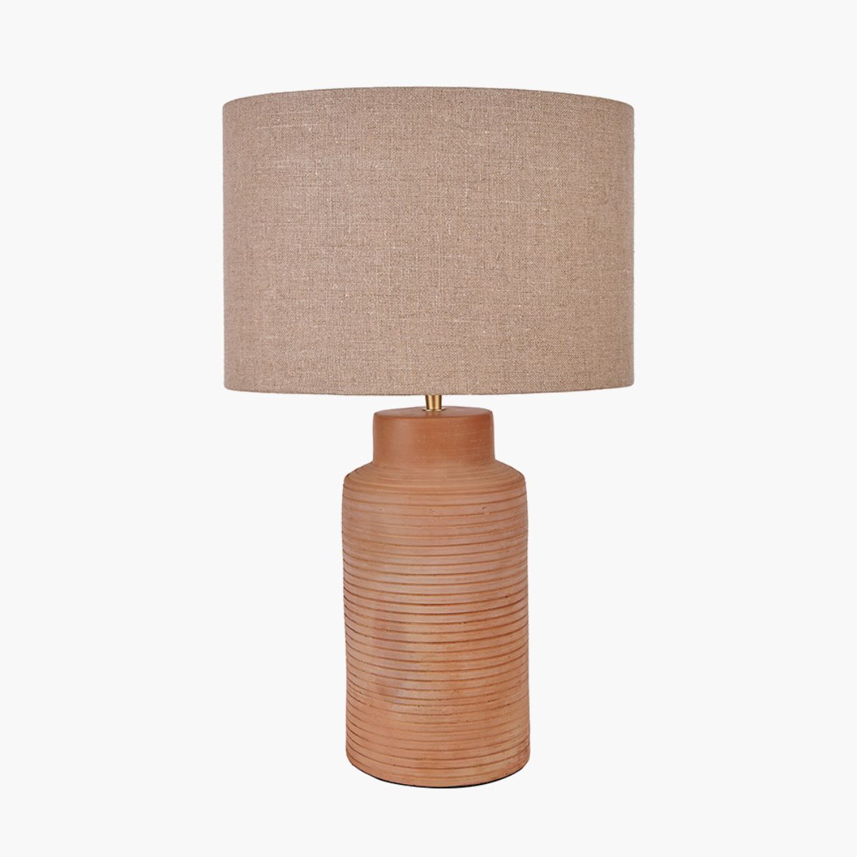 Pacific Lifestyle Sierra Natural Tall Ribbed Terracotta Table Lamp Base