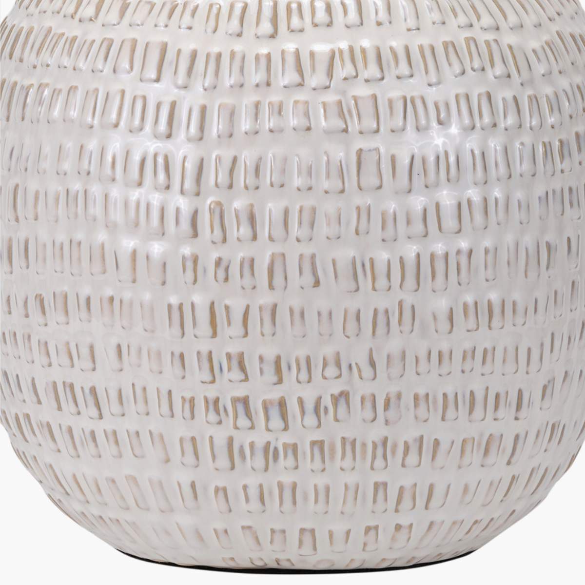 Pacific Lifestyle Signe Warm White Linear Textured Ceramic Table Lamp