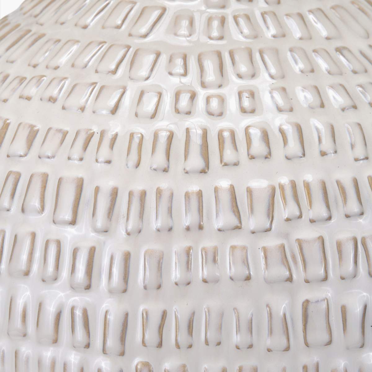 Pacific Lifestyle Signe Warm White Linear Textured Ceramic Table Lamp
