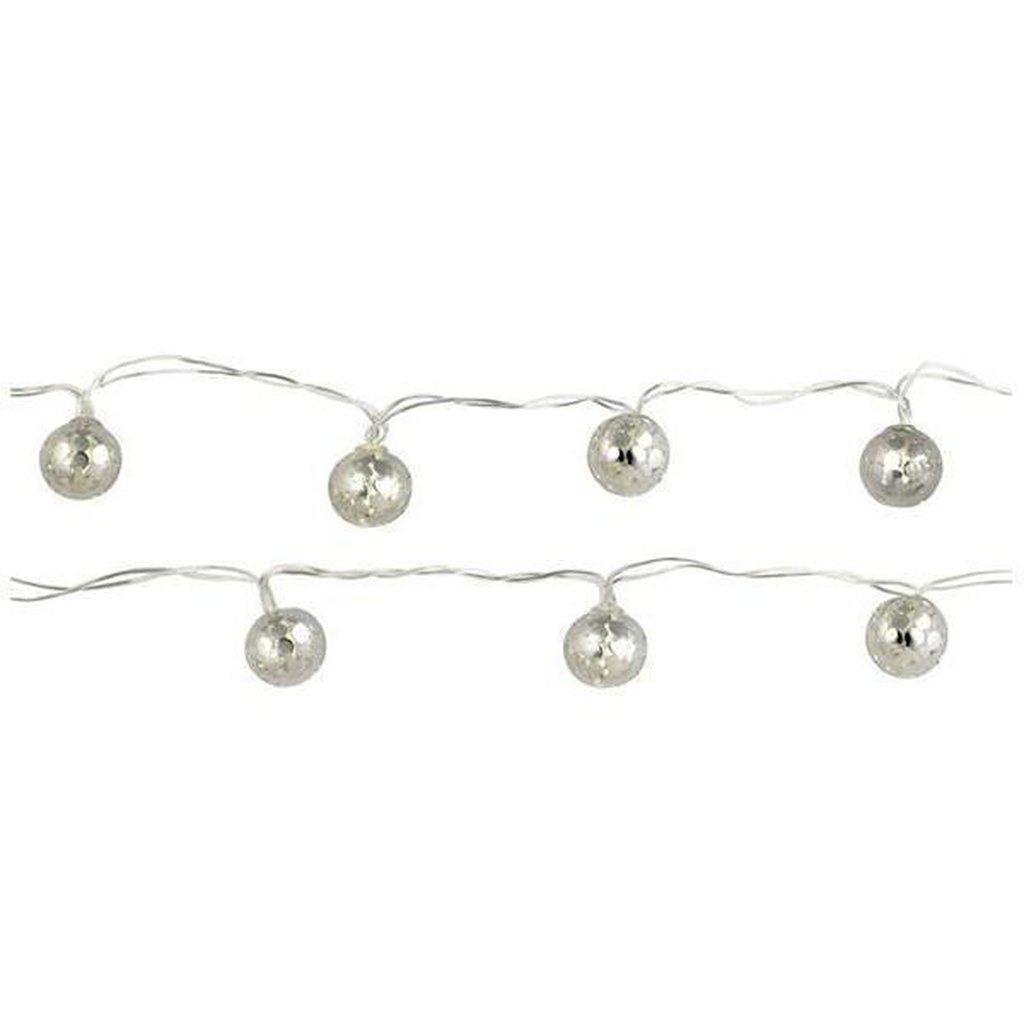 Silver Globe Rope Chain Lights - Nickel-Beaumonde
