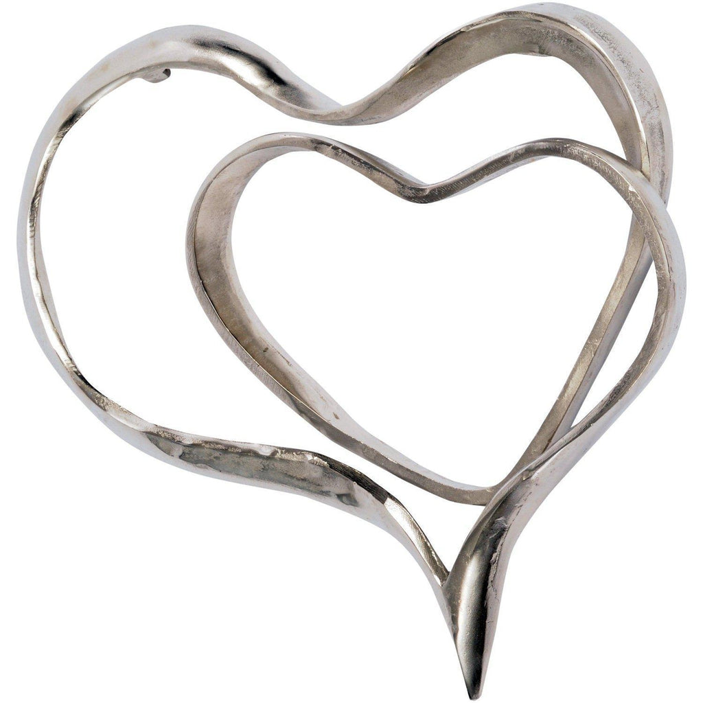 Silver Heart Wall Sculpture-Beaumonde