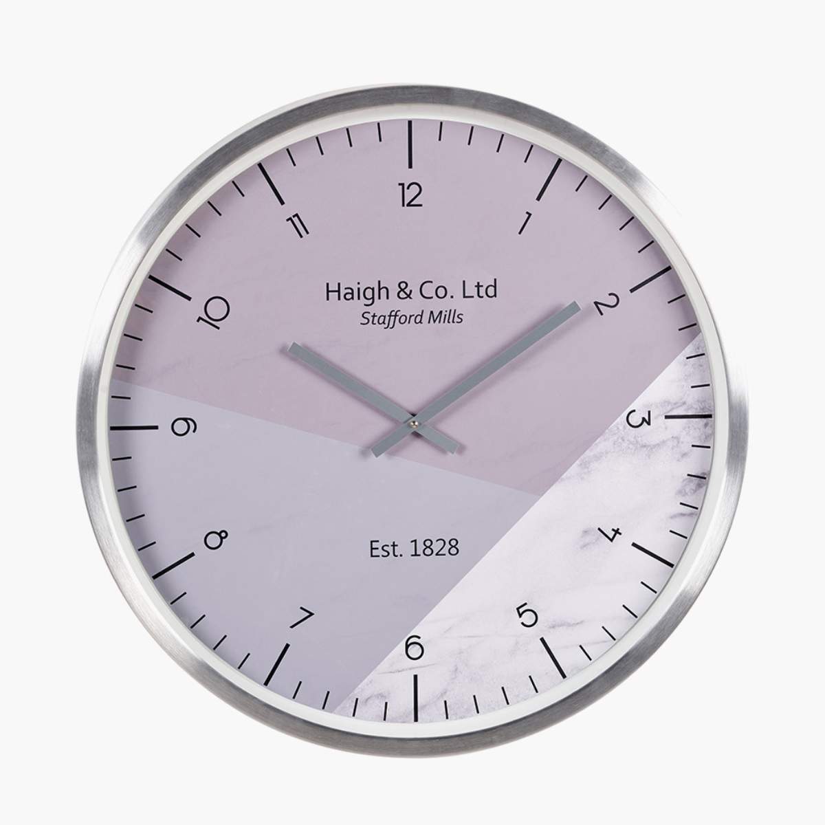 Pacific Lifestyle Silver Metal Printed Face Wall Clock