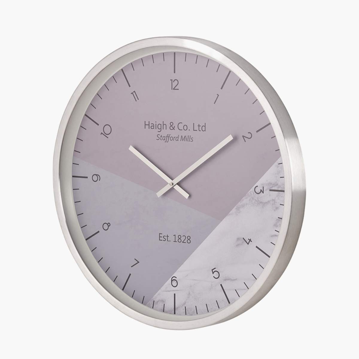 Pacific Lifestyle Silver Metal Printed Face Wall Clock