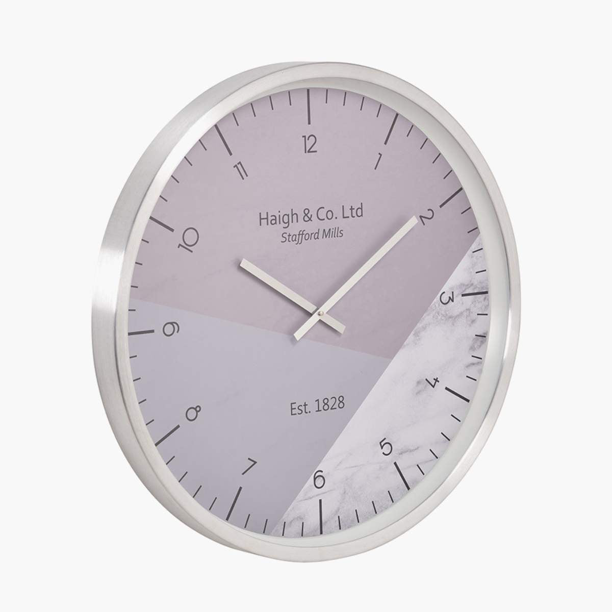 Pacific Lifestyle Silver Metal Printed Face Wall Clock