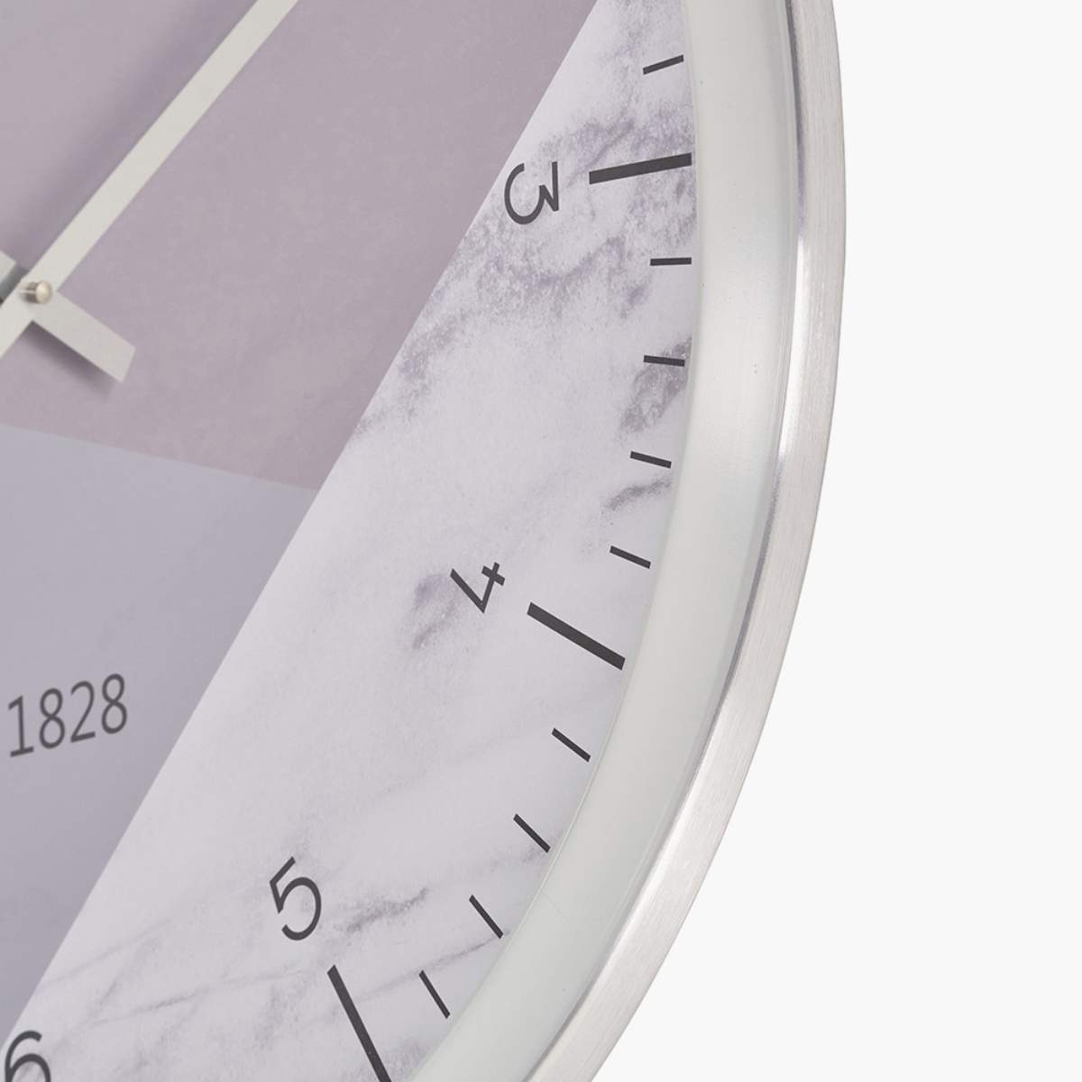 Pacific Lifestyle Silver Metal Printed Face Wall Clock