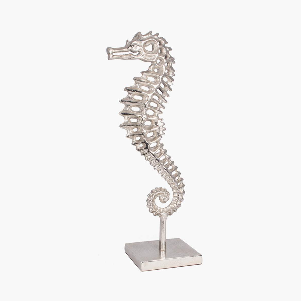 Pacific Lifestyle Silver Metal Sea Horse Ornament