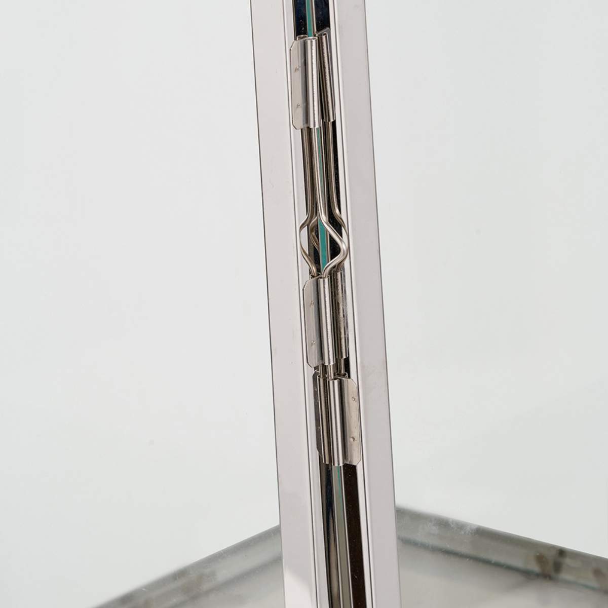 Pacific Lifestyle Silver Stainless Steel and Glass Rectangular Lantern