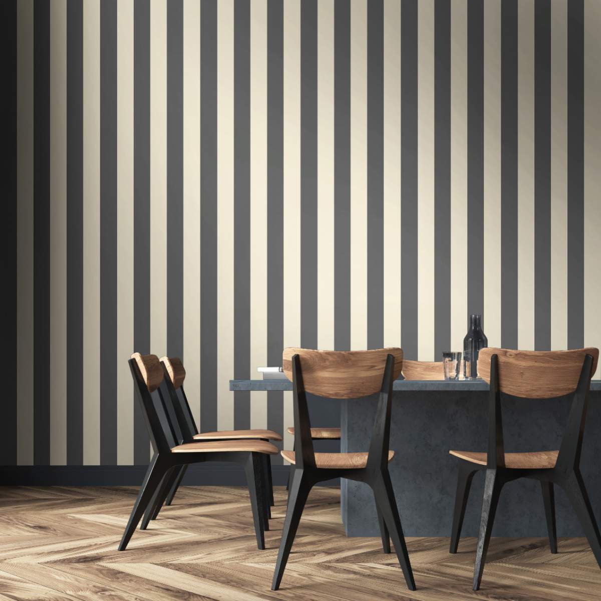 Ohpopsi Simply Stripes Bloc Stripe - Onyx