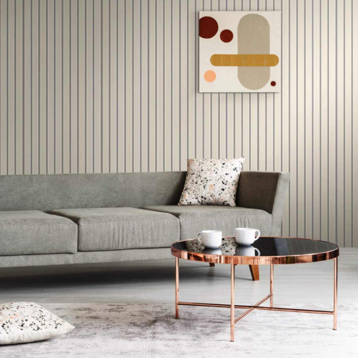 Ohpopsi Simply Stripes Ticking Stripe - Elephant