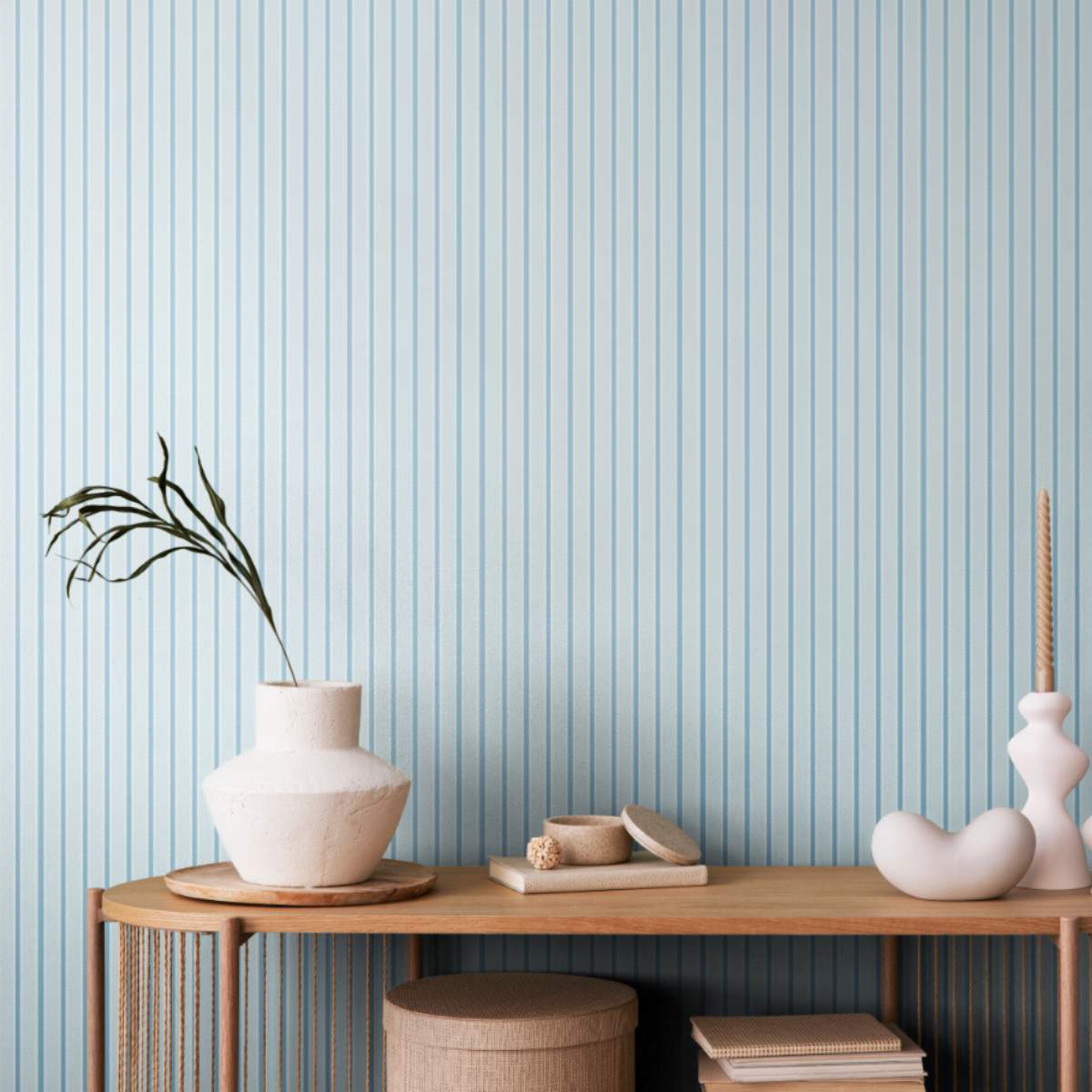 Ohpopsi Simply Stripes Ticking Stripe - Wedgewood