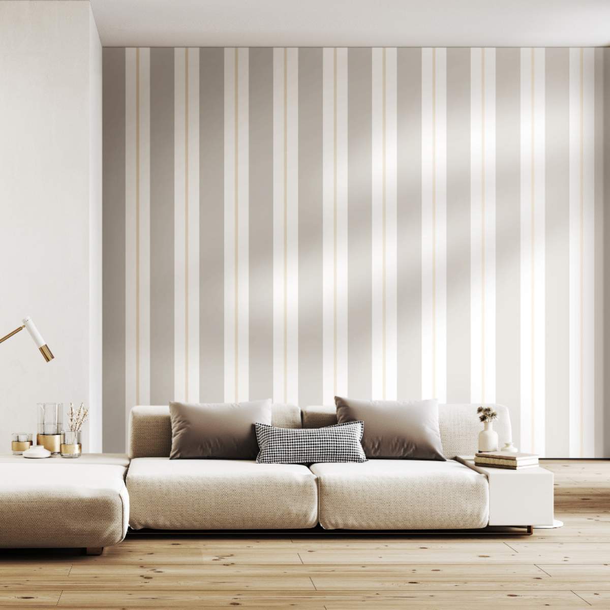 Ohpopsi Simply Stripes Wide Multi Stripe - Stone