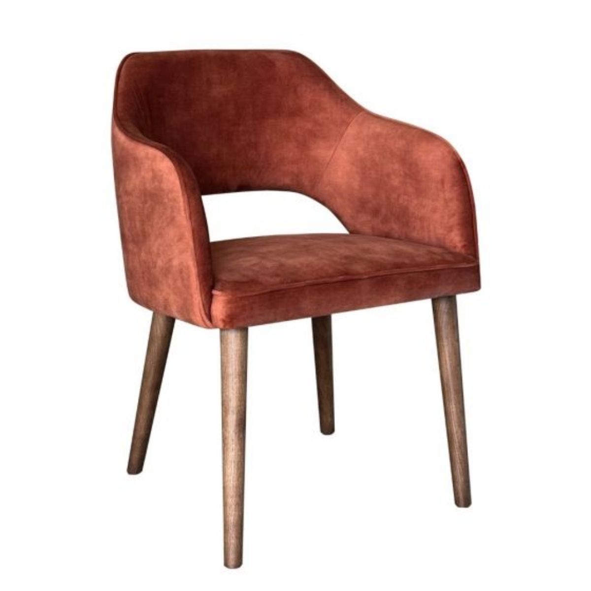 Trade Furniture Skye Velvet Orange Rust Dining Chair
