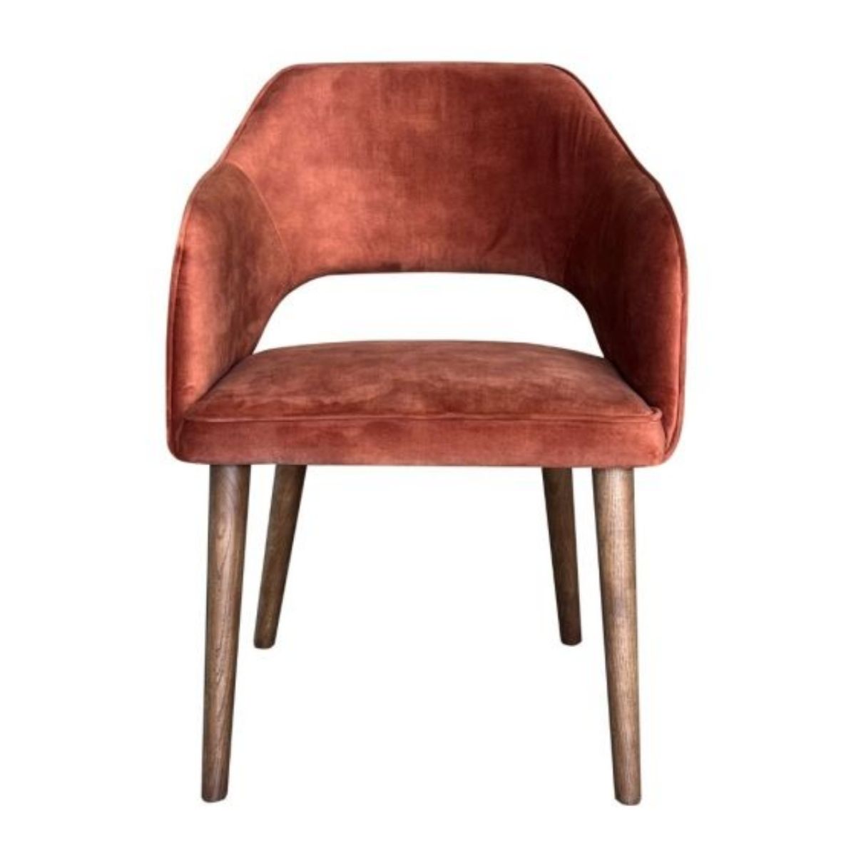 Trade Furniture Skye Velvet Orange Rust Dining Chair