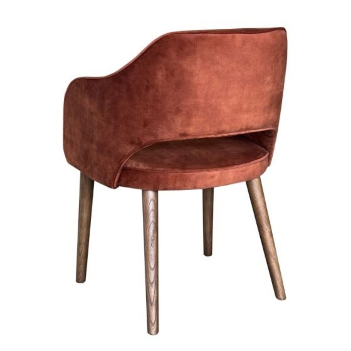 Trade Furniture Skye Velvet Orange Rust Dining Chair