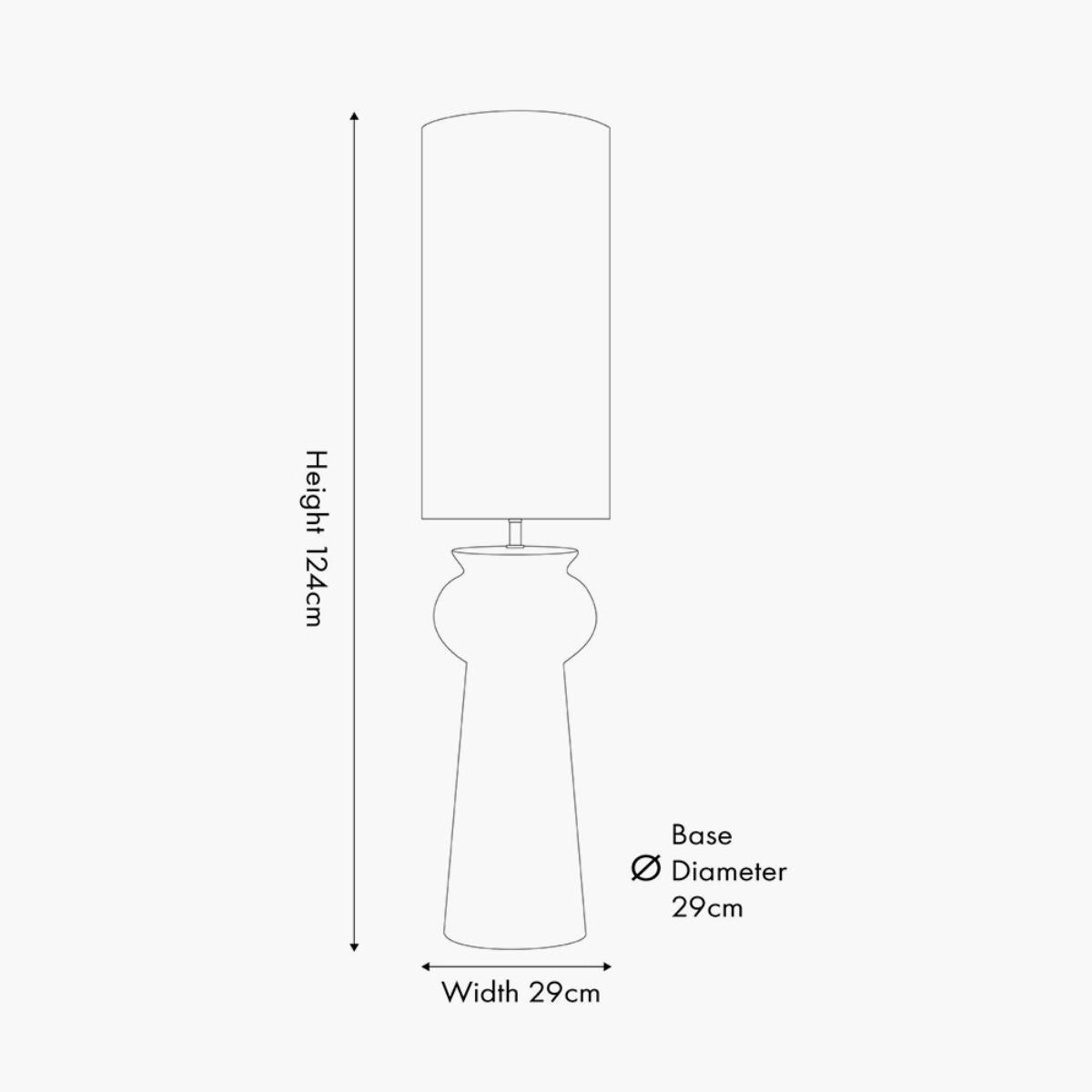 Pacific Lifestyle Sloane Black Contemporary Ceramic Floor Lamp