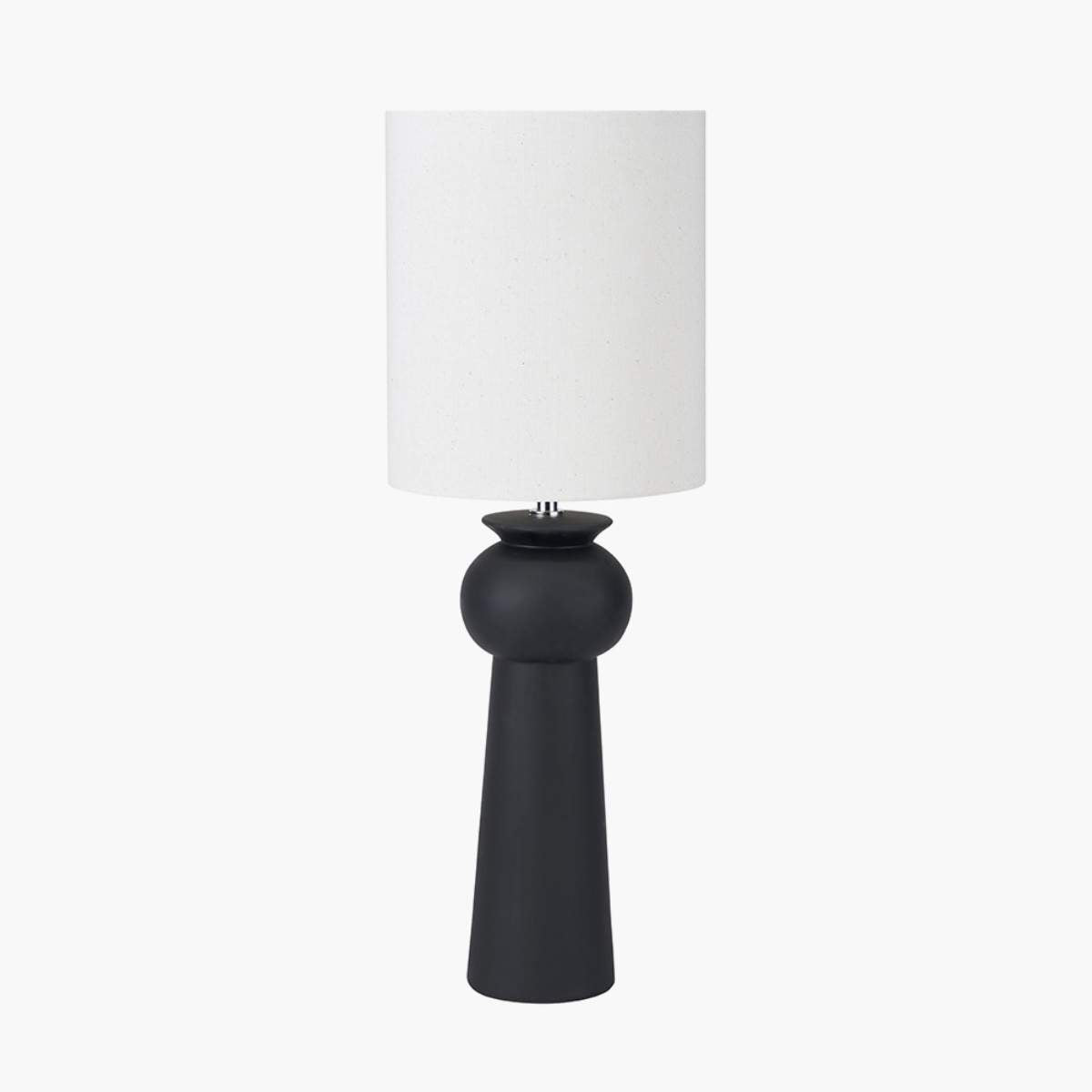 Pacific Lifestyle Sloane Black Contemporary Ceramic Table Lamp