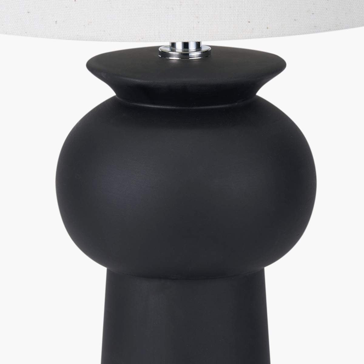 Pacific Lifestyle Sloane Black Contemporary Ceramic Table Lamp